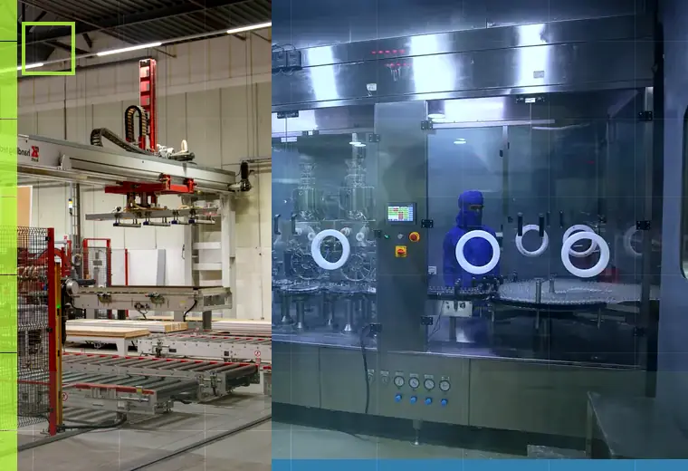 Production process relating to large containers