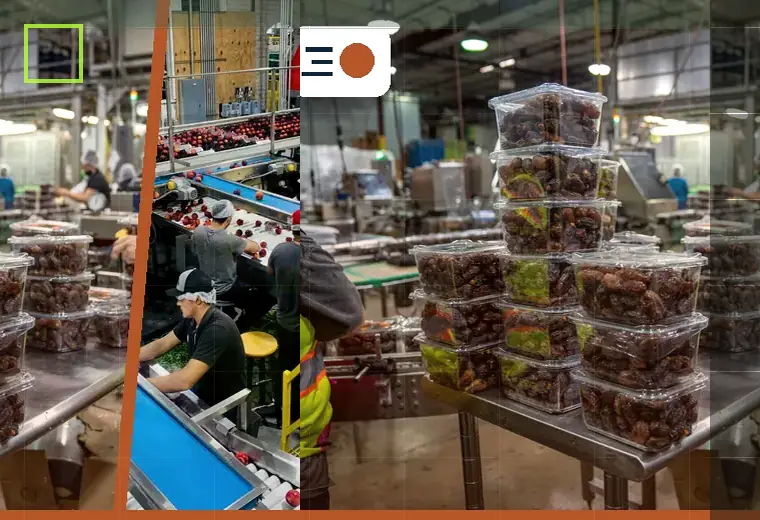 Production process relating to robotic pick and place
