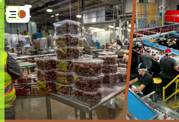 Production process relating to robotic palletising