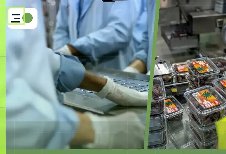 Production process relating to palletising